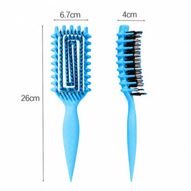 MMBVSZ Curly Hair Brush Sky Blue ergonomic handle