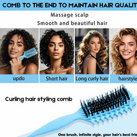 MMBVSZ Curly Hair Brush Sky Blue packaging
