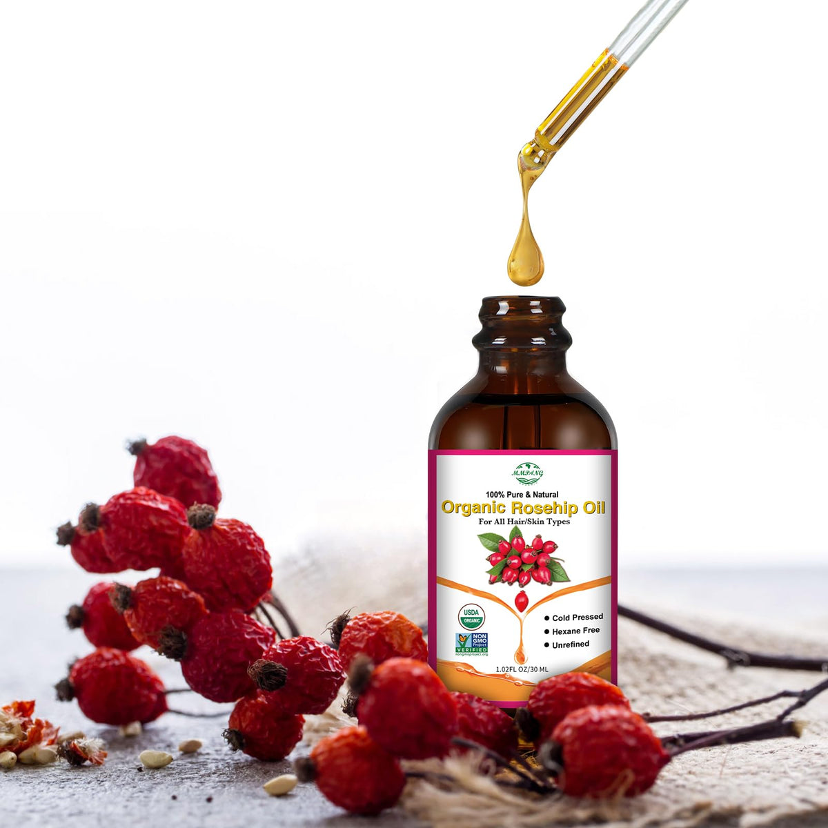 MMPANG Organic Rosehip Seed Oil 82g in a skincare routine