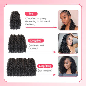 Mnador crochet hair packaging with included tools