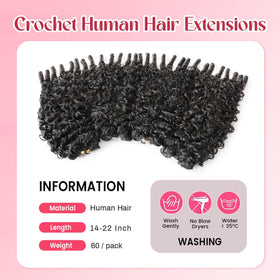 Mnador crochet hair styled in a high ponytail