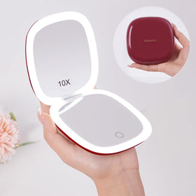 Mocado Compact Mirror front view with LED light