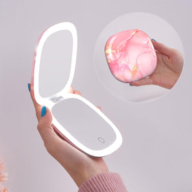 Mocado Compact Mirror with Light front view, 4 inches