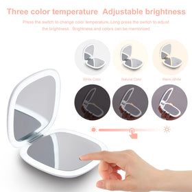Mocado Compact Mirror with touch screen lighting options