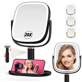 Mocado Makeup Mirror front view with lights