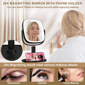 Mocado Makeup Mirror storage base with cosmetics