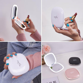 Mocado Travel Makeup Mirror in protective velvet bag