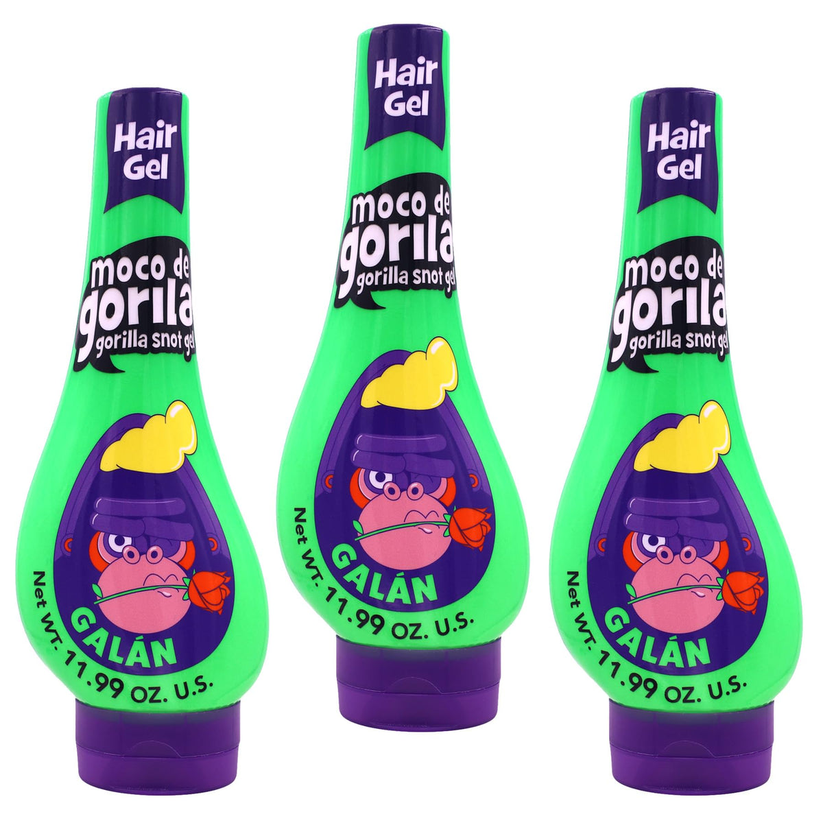 Moco de Gorila Galan Hair Styling Gel 3 pack front view