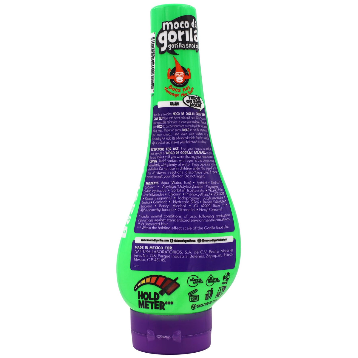 Moco de Gorila Galan Hair Styling Gel application on hair