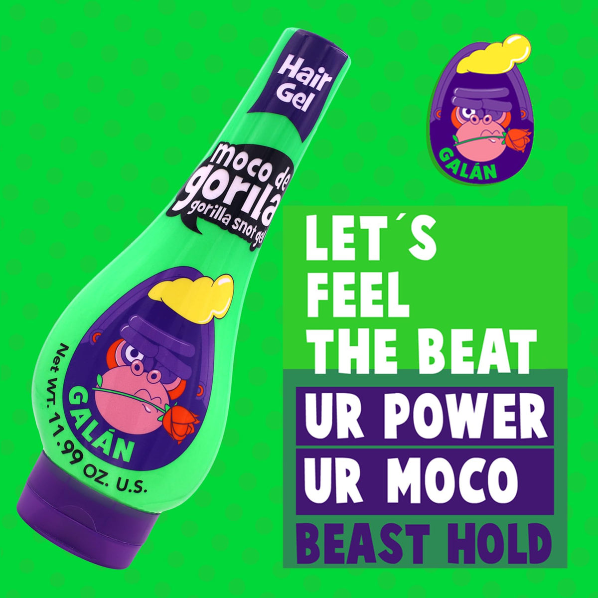Moco de Gorila Galan Hair Styling Gel with pineapple and vanilla scent