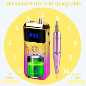 MOCOWIND Nail Drill in hand demonstrating grip comfort