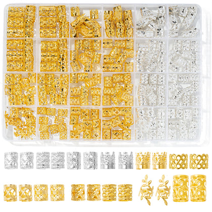 MODASER 220 Pcs Gold Hair Jewelry assorted styles front view
