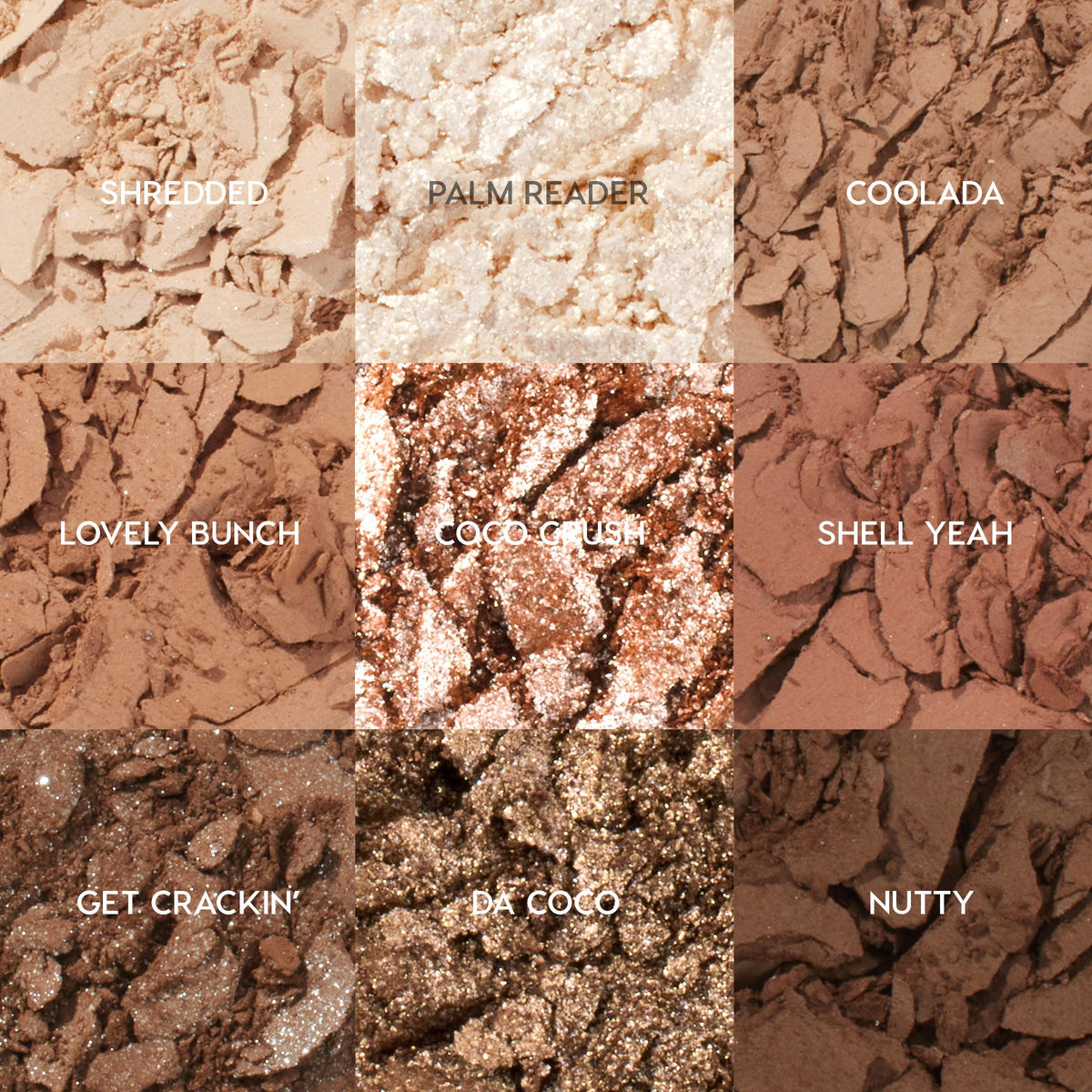 Model applying ColourPop Going Coconuts Eyeshadow Palette
