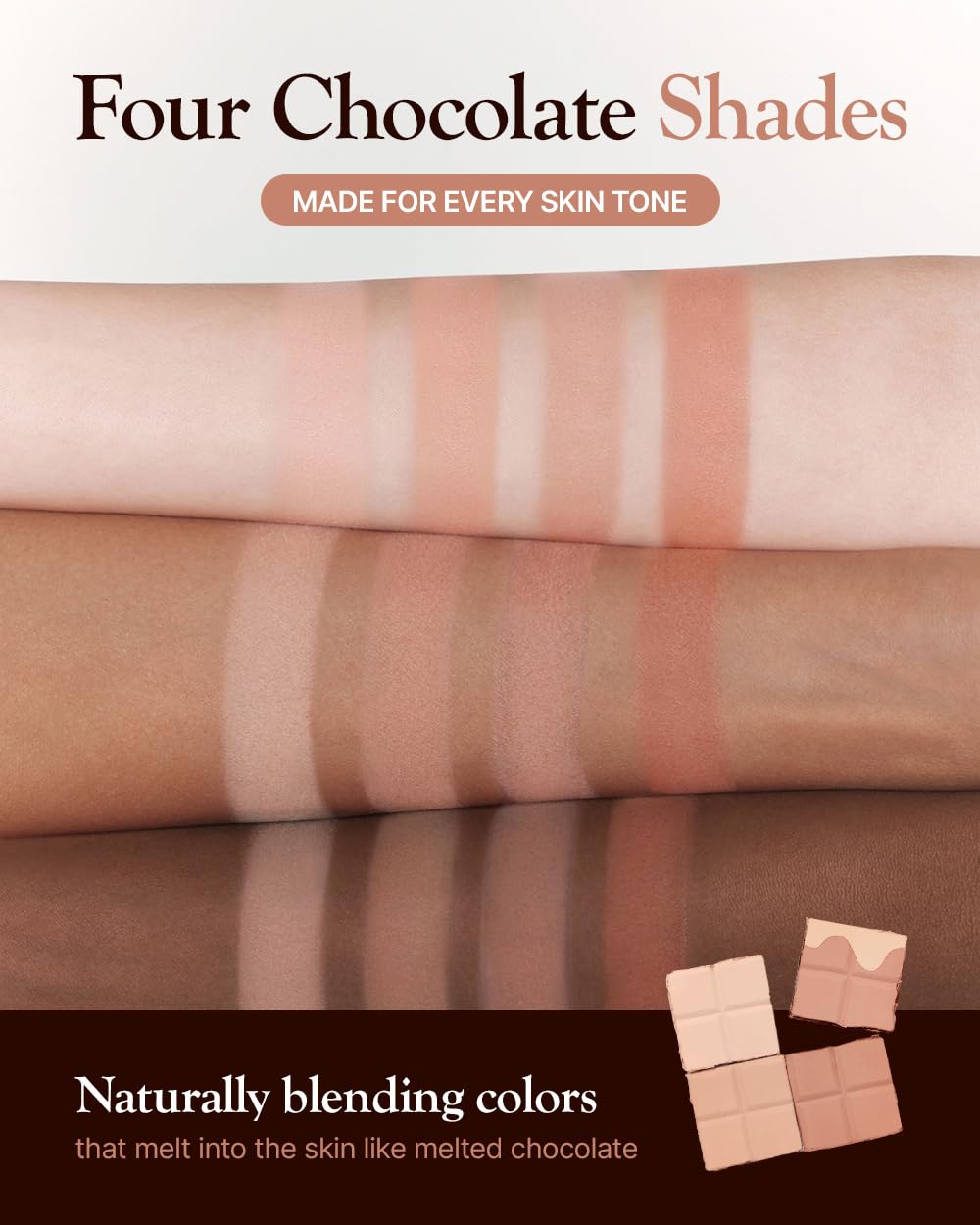 model applying dasique Blending Mood Cheek #20 Melted Choco