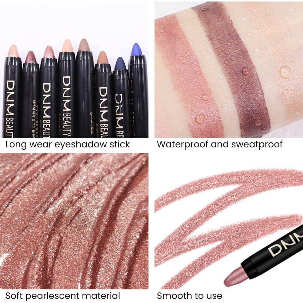 Model applying evpct Cream Eyeshadow Stick on eyelid