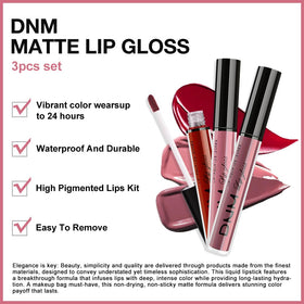 Model applying evpct liquid lipstick in a natural setting
