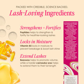 Model applying GrandeMASCARA Conditioning Peptide Mascara in a bright setting