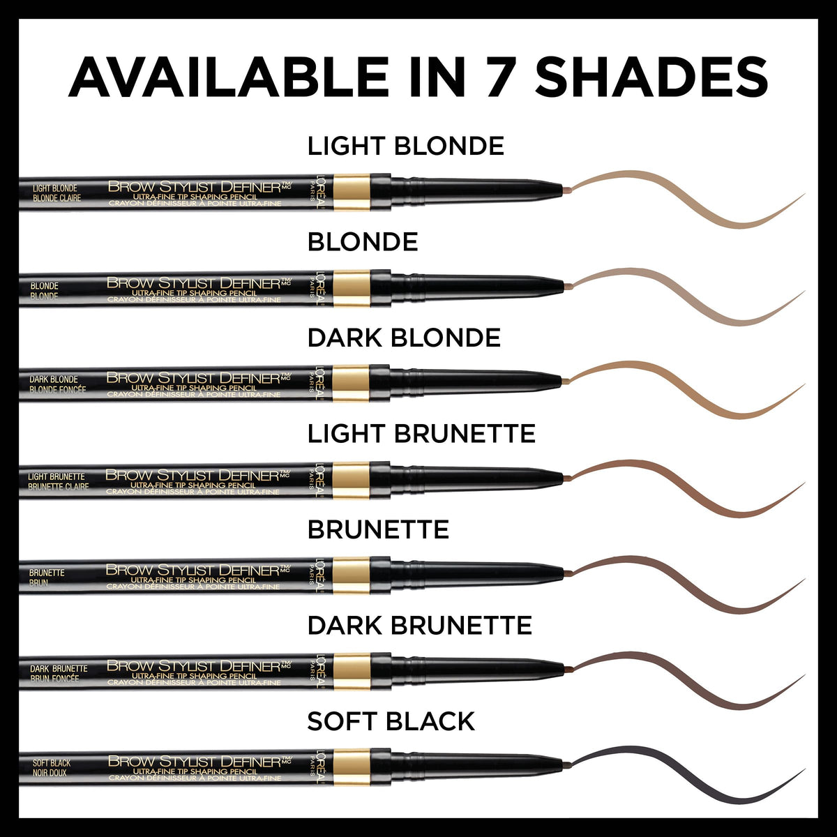 Model applying L'Oreal Paris Brow Stylist Definer Eyebrow Pencil