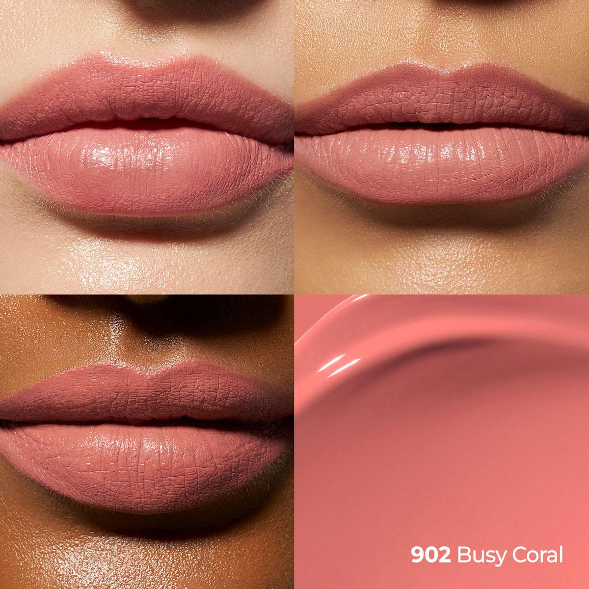 Model applying Laka Perfect Twin Lip in Busy Coral