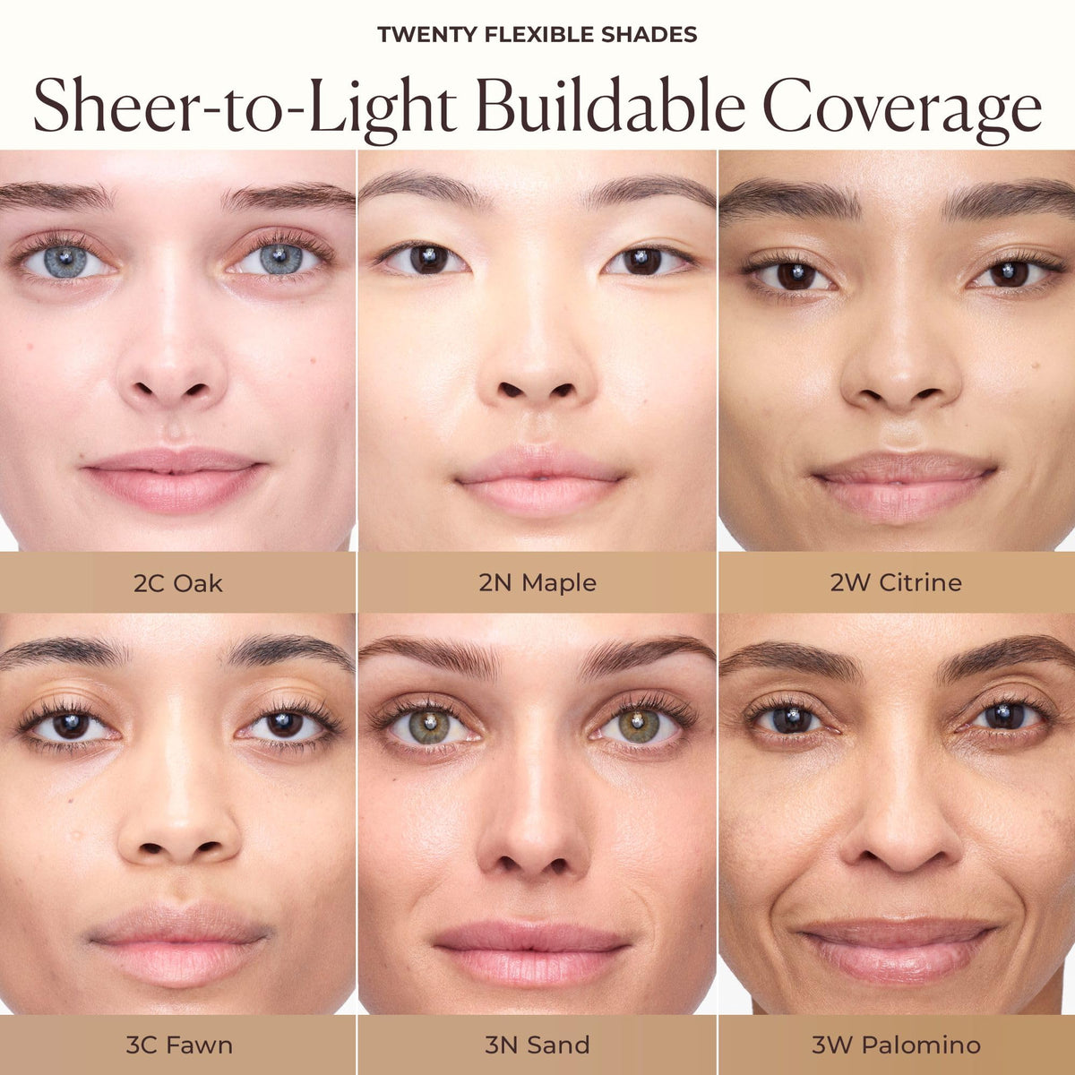 Model applying Laura Mercier Tinted Moisturizer Natural Dewy SPF 30 2N Maple