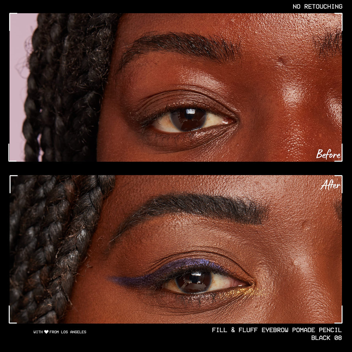 Model applying NYX Eyebrow Pomade Pencil