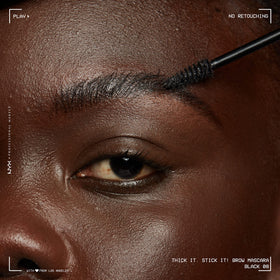 Model applying NYX Thick It Stick It Brow Gel