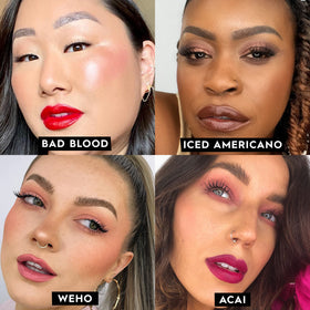 Model applying URBAN DECAY Vice Lipstick on lips