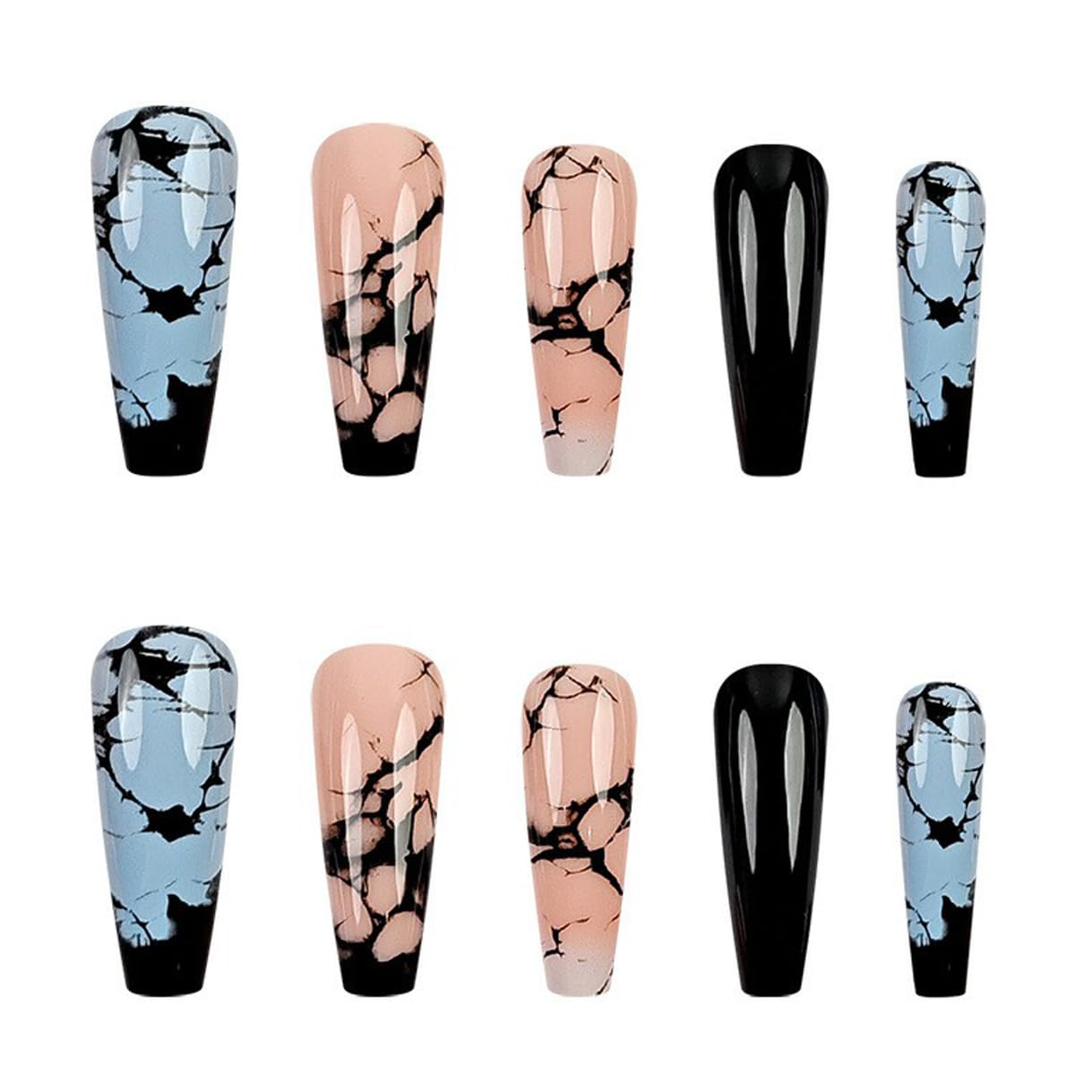 Model showcasing juggssa Press On Nails in a social setting