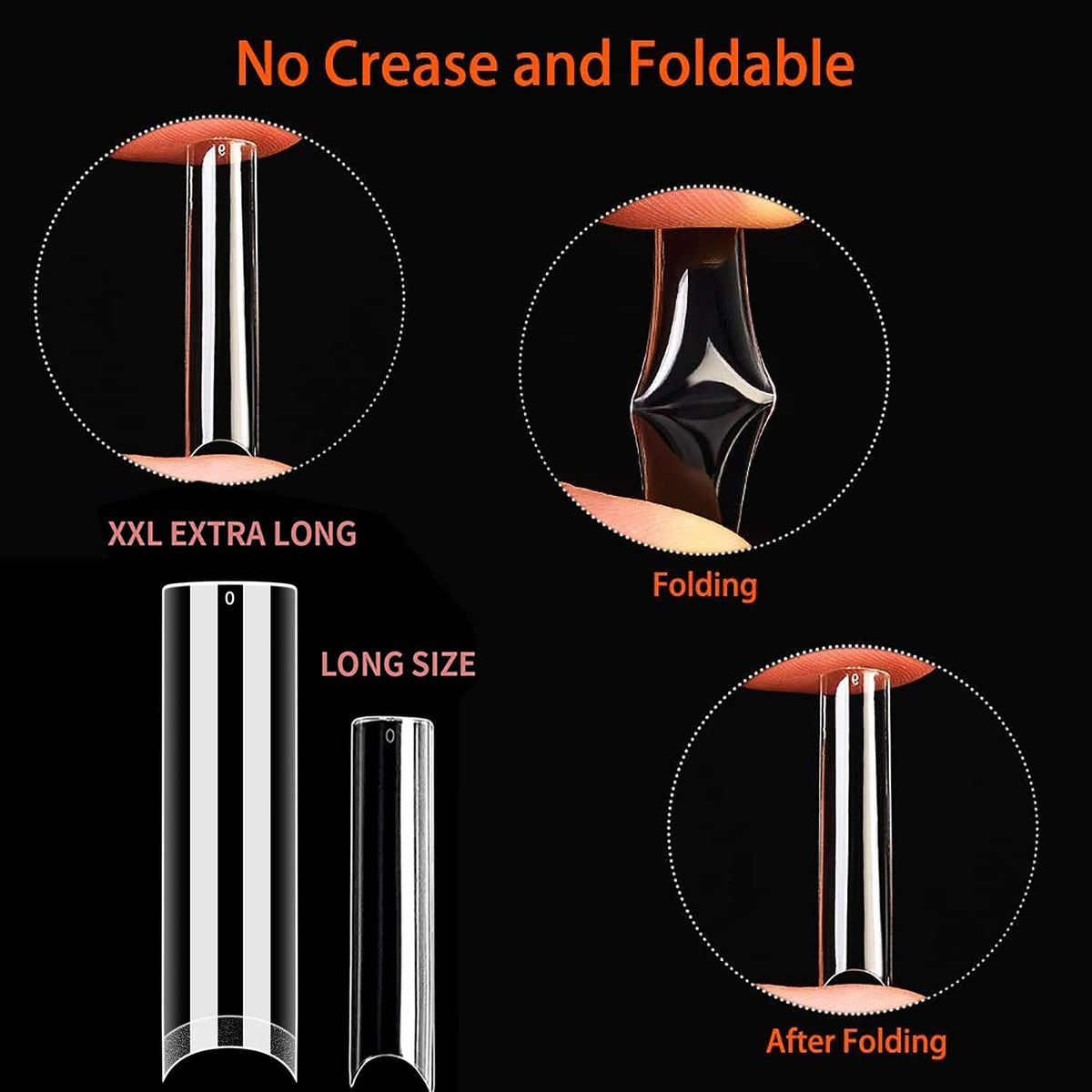 Model showcasing UNA GELLA Square Nail Tips