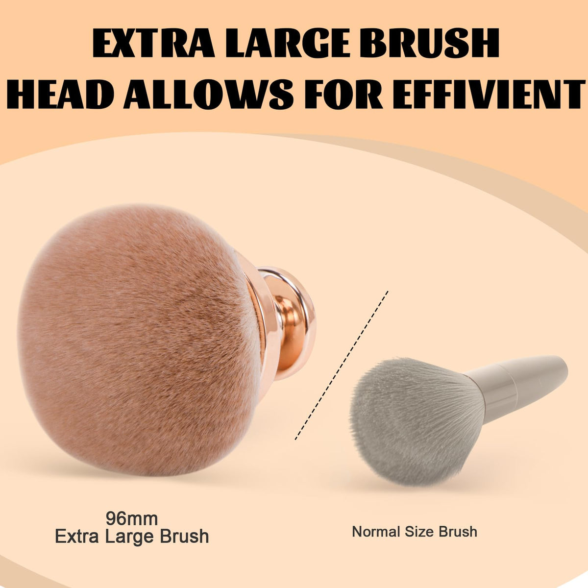 Model using BABYSHEEP brush for applying self-tanner