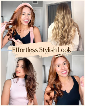 Model using YANIBEST Heatless Hair Curler overnight