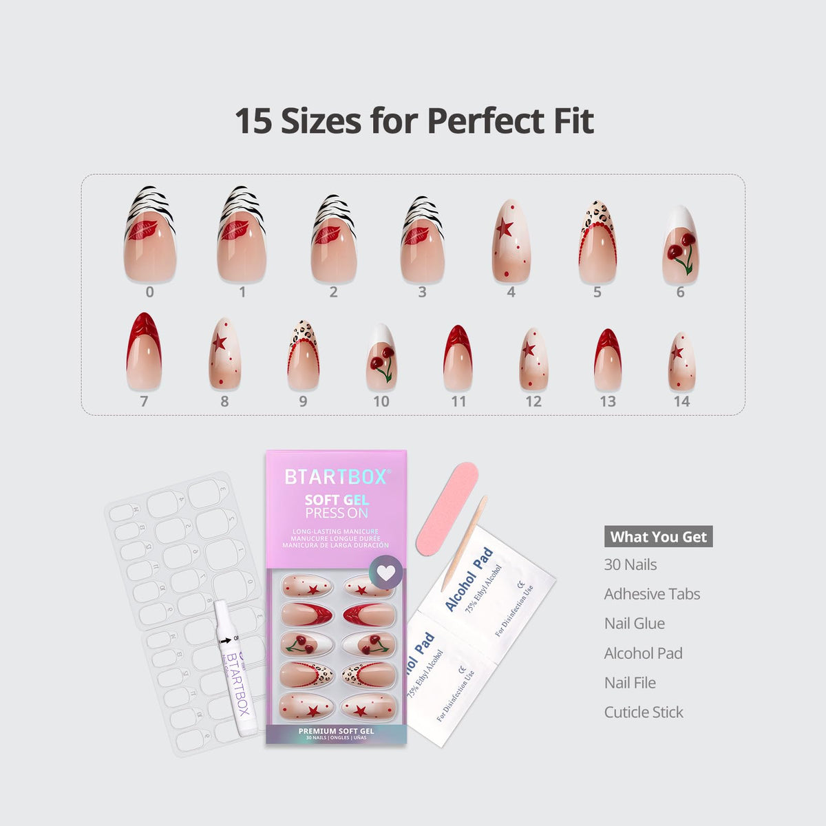 Model wearing BTArtbox Press On Nails Pinky Swear in natural setting