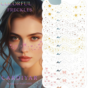 Model wearing Cardiyar Glitter Freckles at a festival