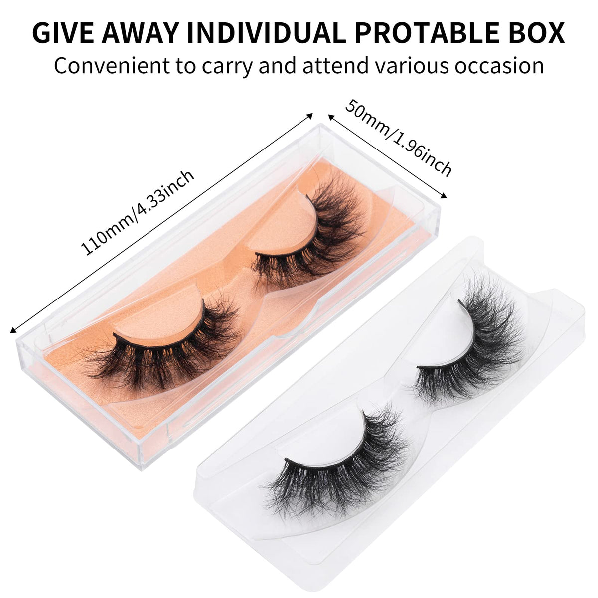 Model wearing DYSILK Fluffy Mink Lashes for a natural look