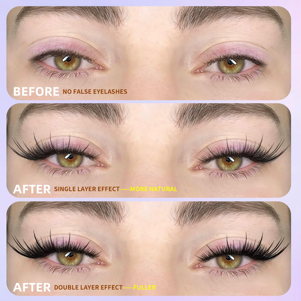 Model wearing EYDEVRO Wispy Lash Clusters