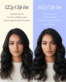Model wearing Full Shine Clip in Hair Extensions