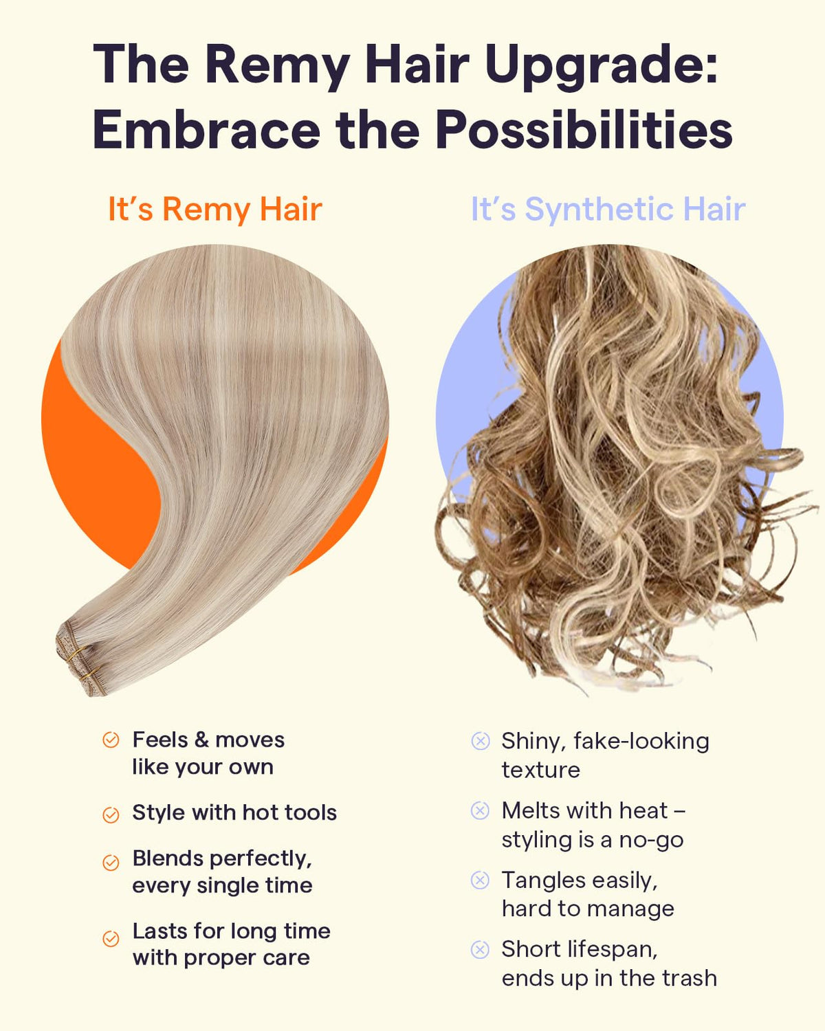 Model wearing Full Shine Clip-In Hair Extensions Ash Blonde