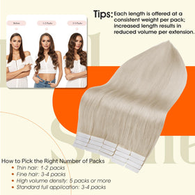 Model wearing Full Shine Tape In Hair Extensions styled