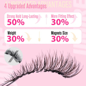 Model wearing JIMIRE magnetic eyelashes for a natural look