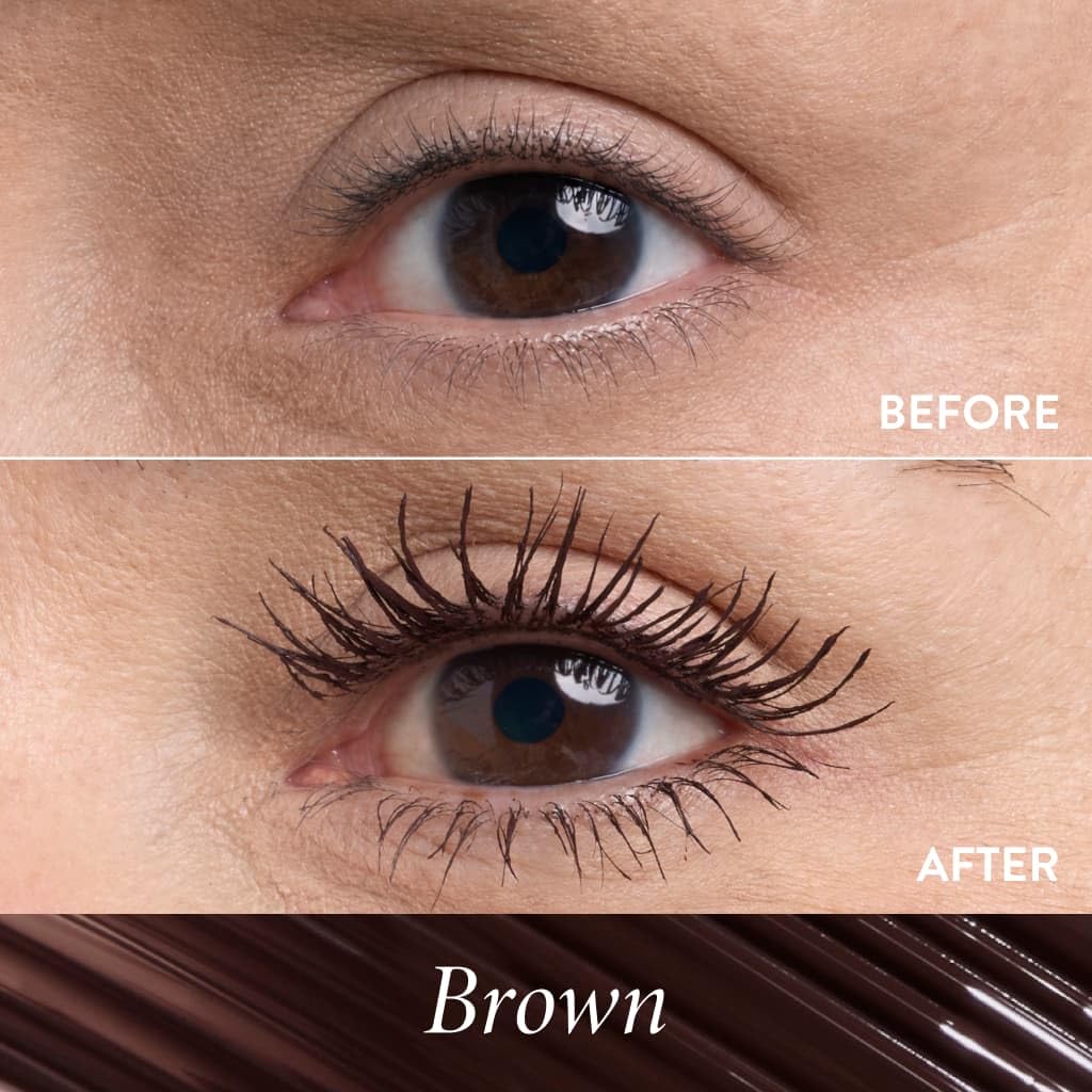 Model wearing LAURA GELLER Kajal Longwear Mascara