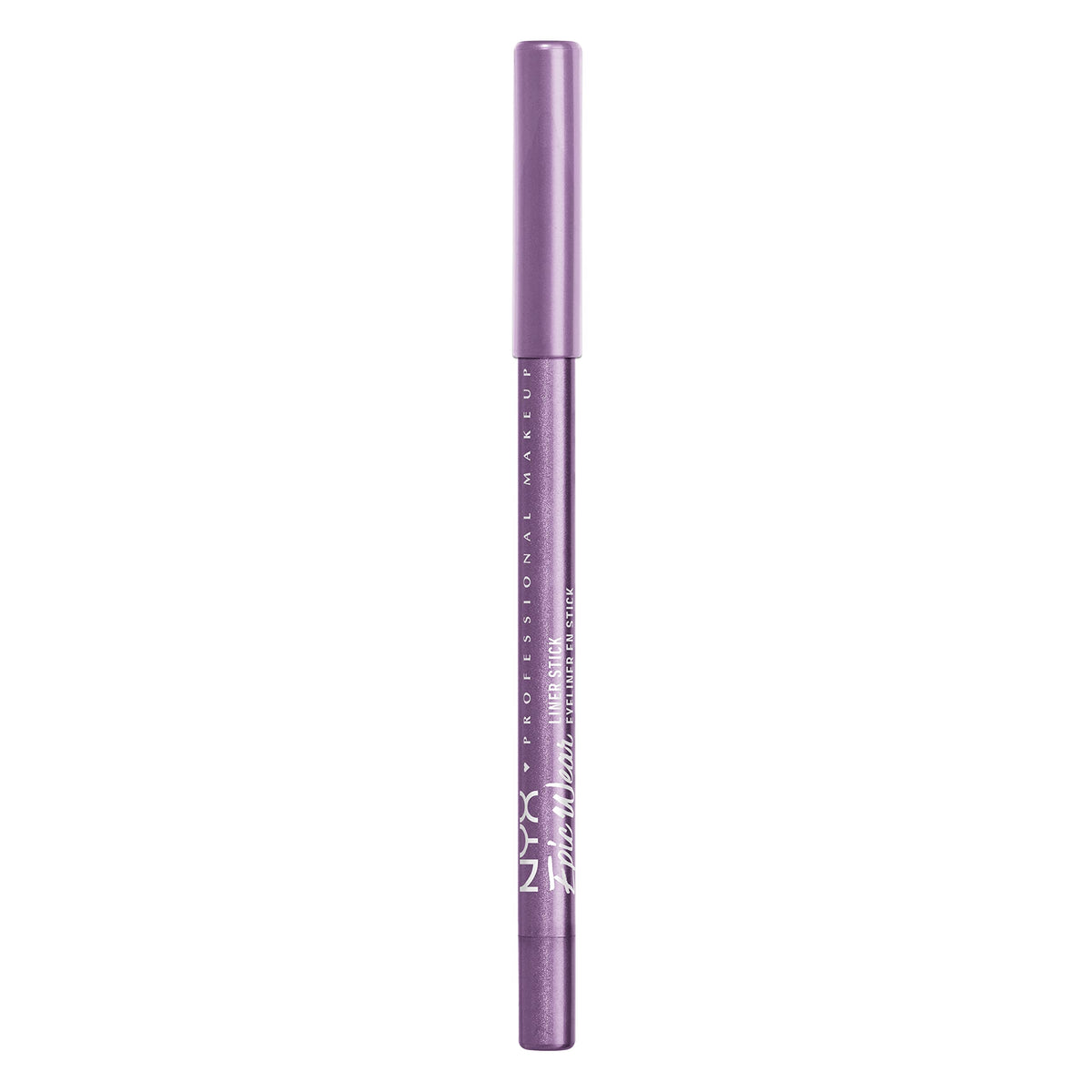 Model wearing NYX Epic Wear Liner Stick Graphic Purple