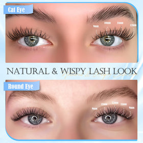 Model wearing PHKERATA lash clusters for a natural look