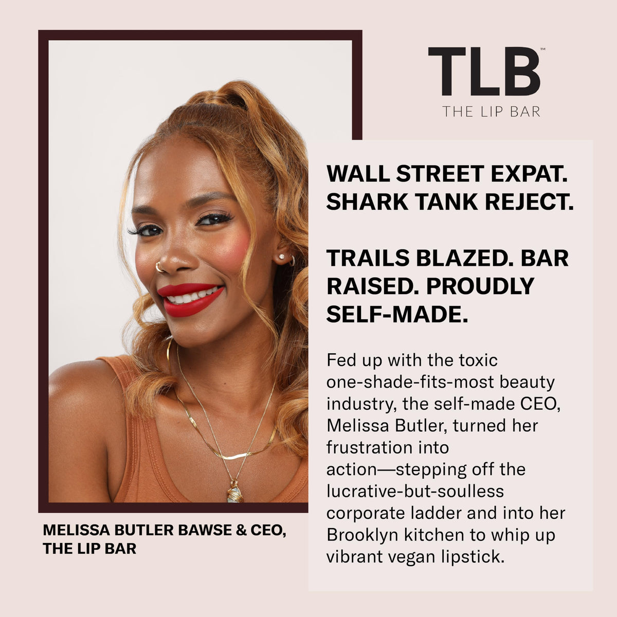Model wearing The Lip Bar Nonstop Liquid Matte Lipstick Bawse Lady