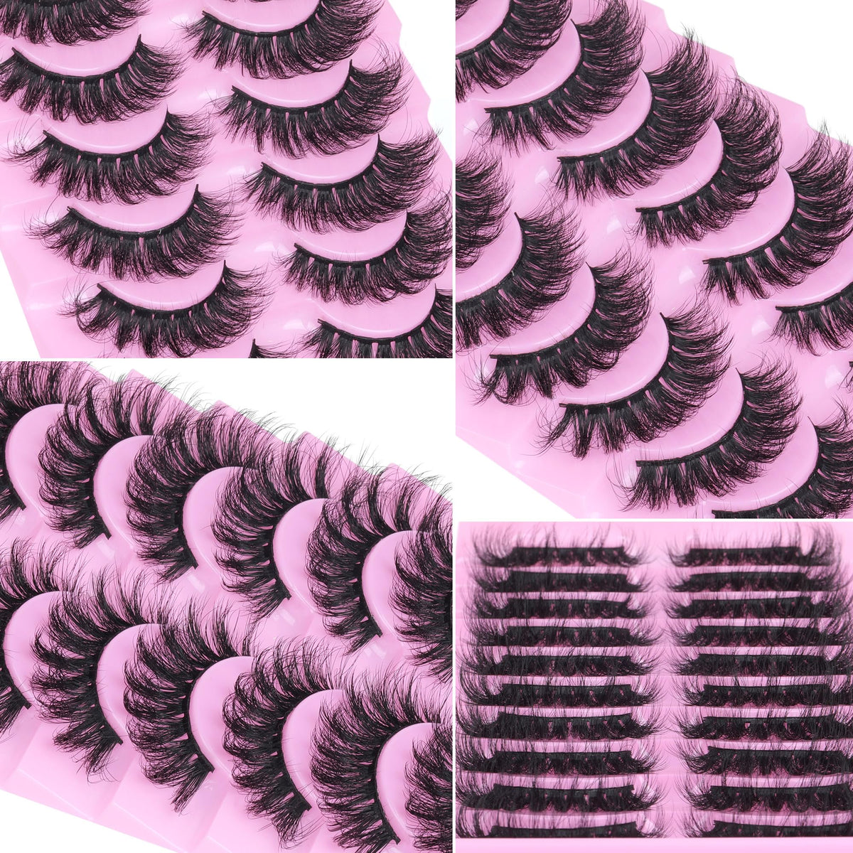 Model wearing TNFVLONEINS false eyelashes