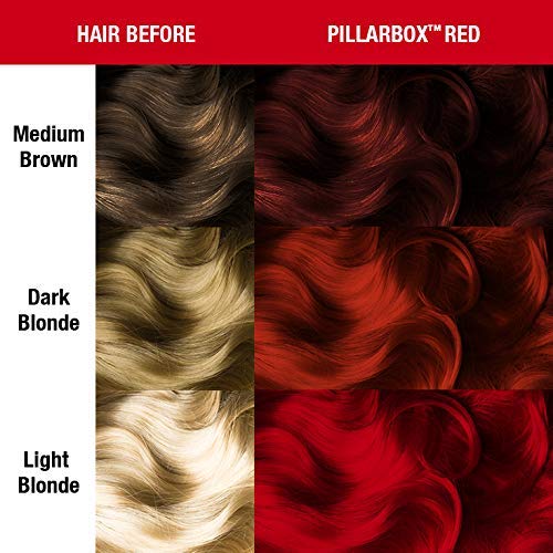 Model with vibrant Pillarbox Red hair colour