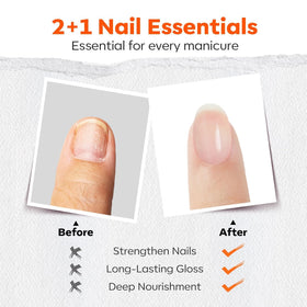 modelones 3-in-1 Nail Top & Base Coat application on nails