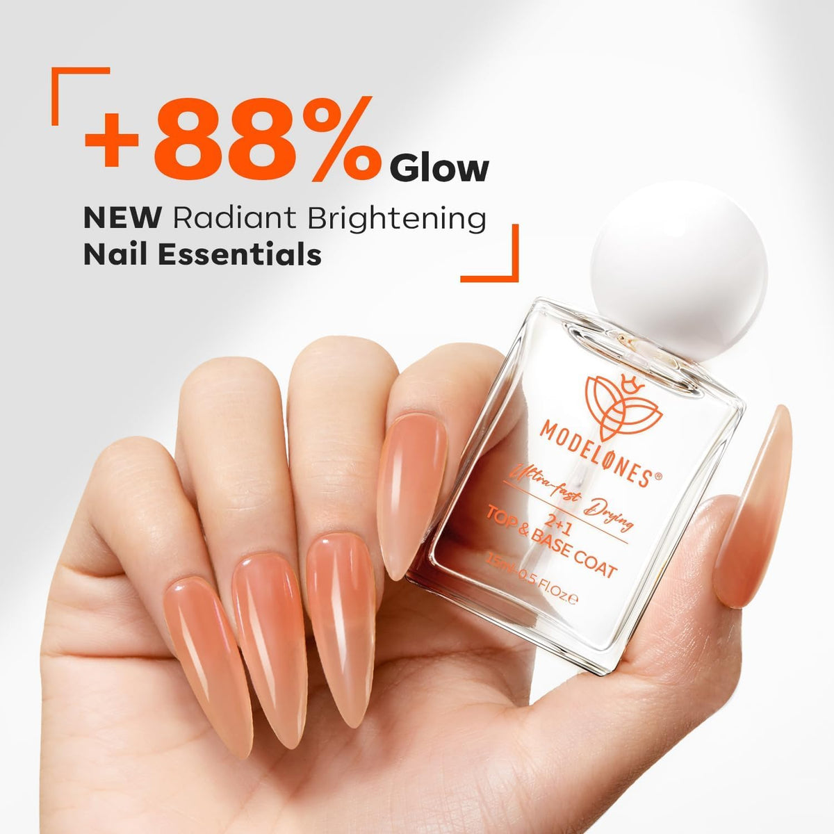 modelones 3-in-1 Nail Top & Base Coat glossy finish