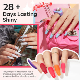modelones 8W Nail Lamp with poly nail gel kit
