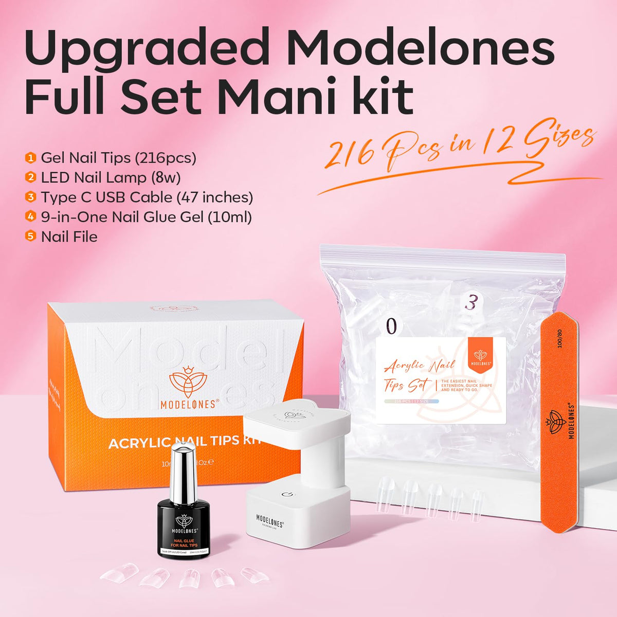 modelones 9-in-One Nail Glue Gel 10ml bottle
