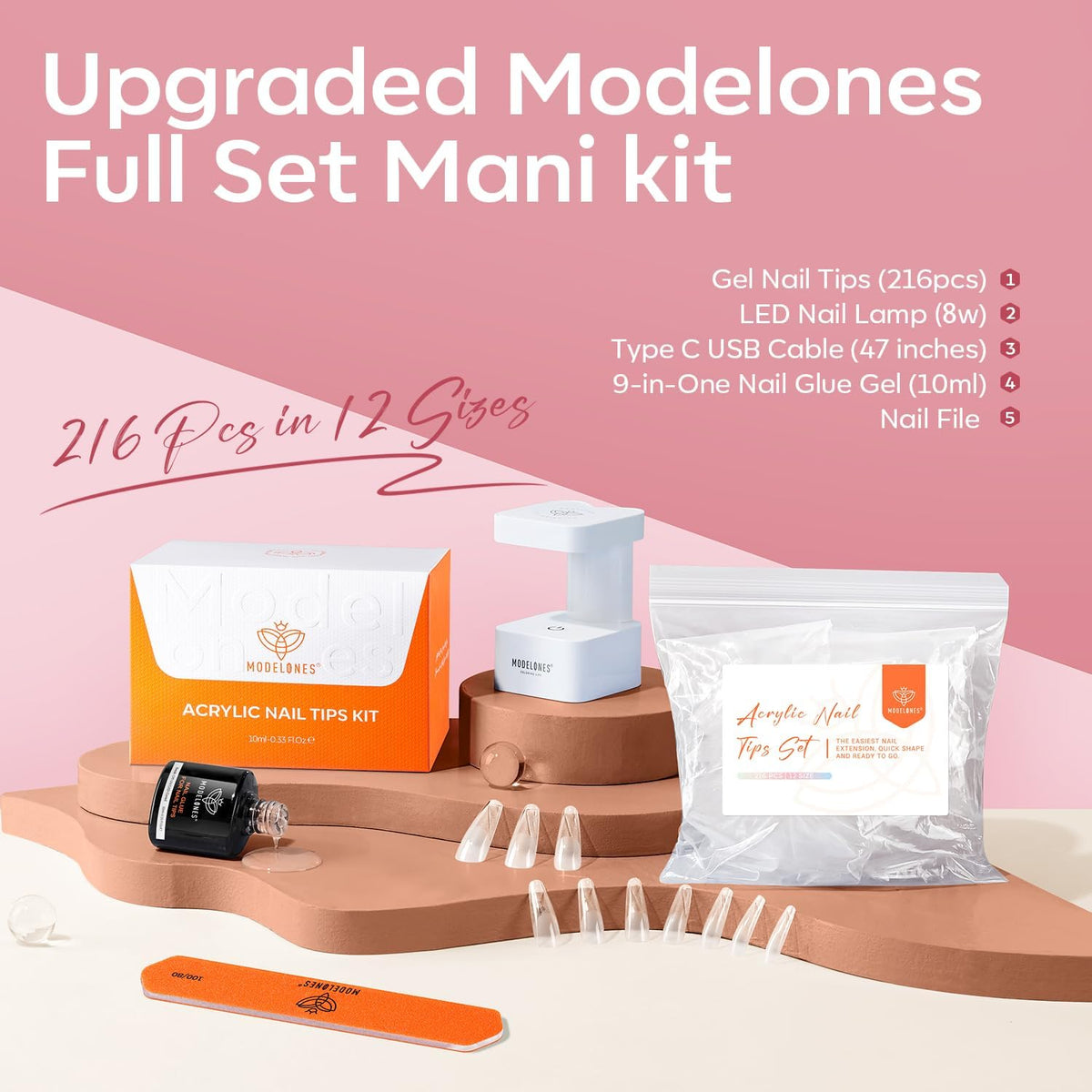 modelones 9-in-One Nail Glue Gel bottle
